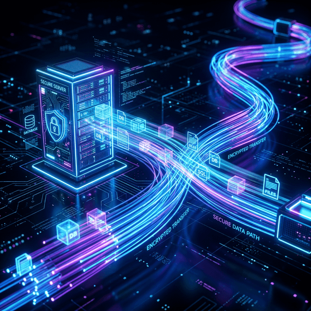 Database and Files Secure Transfer