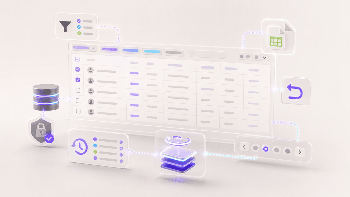 Reversible LMS bulk admin editor interface with operational safeguards