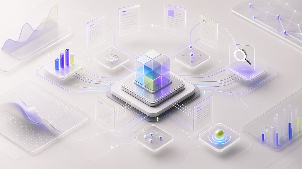 AI SEO strategy dashboard illustration with organic growth signals