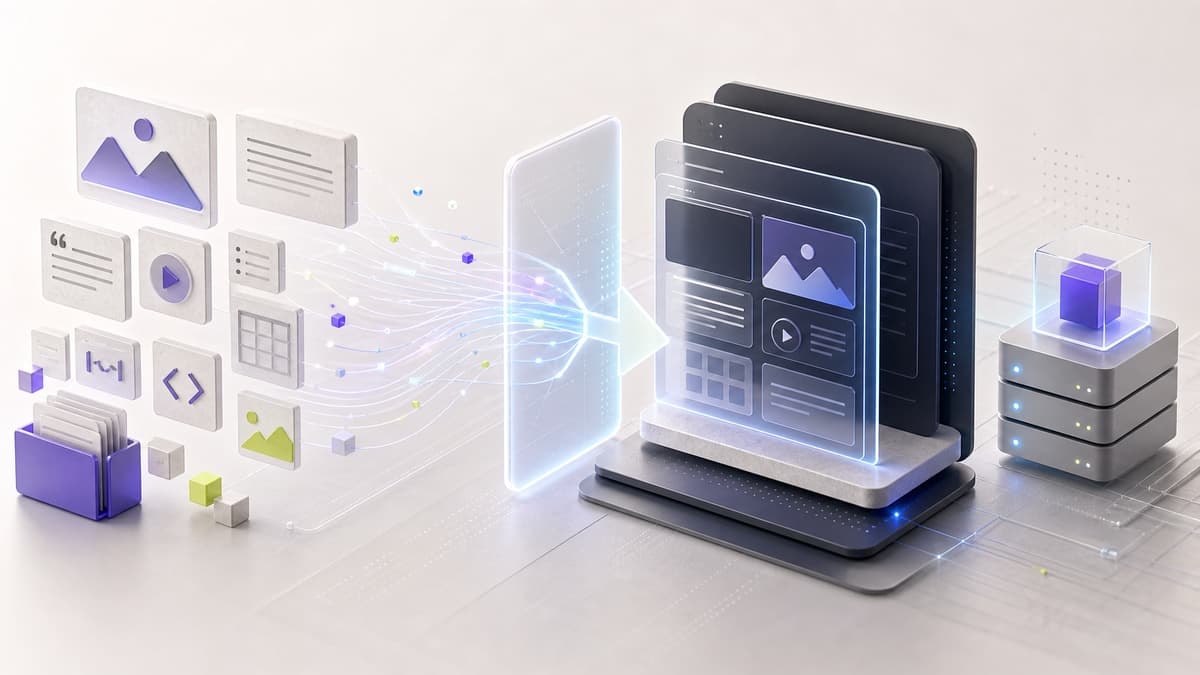 WordPress to Next.js migration architecture illustration for client websites